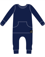 Load image into Gallery viewer, 🇨🇦 Front Opening Ready Set Romper® in Ribbed Into the Blue