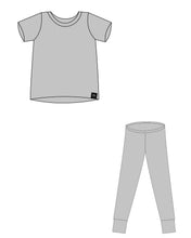 Load image into Gallery viewer, 🇨🇦 2 pc Loungewear Set in Ribbed Heathered Grey