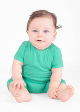 Load image into Gallery viewer, 🇨🇦 Front Opening Ready Set Romper® Shortie in Ribbed Seafoam