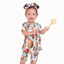 Load image into Gallery viewer, 🇨🇦 Reversible Opening Ready Set Romper® Shortie Twirl in Catch Me in the Clouds