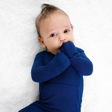 Load image into Gallery viewer, 🇨🇦 Front Opening Ready Set Romper® in Ribbed Into the Blue