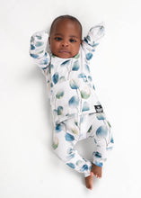 Load image into Gallery viewer, 🇨🇦 Front Opening Ready Set Romper® in Ribbed Eucalyptus Leaves