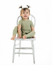 Load image into Gallery viewer, 🇨🇦 Reversible Opening Ready Set Romper® Twirl in Ribbed Pistachio