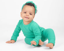 Load image into Gallery viewer, 🇨🇦 Front Opening Ready Set Romper® in Ribbed Seafoam