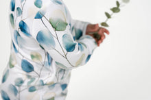 Load image into Gallery viewer, 🇨🇦 Front Opening Ready Set Romper® in Ribbed Eucalyptus Leaves