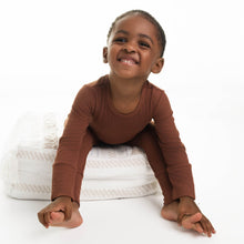 Load image into Gallery viewer, 🇨🇦 Front Opening Romper in Ribbed Milk Chocolate