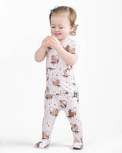 Load image into Gallery viewer, 🇨🇦 Front Opening Ready Set Romper® in Board Bunnies