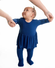 Load image into Gallery viewer, 🇨🇦 Reversible Opening Ready Set Romper® Twirl in Ribbed Into the Blue