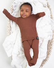 Load image into Gallery viewer, 🇨🇦 Front Opening Romper in Ribbed Milk Chocolate