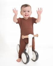 Load image into Gallery viewer, 🇨🇦 Front Opening Ready Set Romper® in Ribbed Milk Chocolate