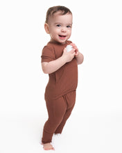 Load image into Gallery viewer, 🇨🇦 Front Opening Ready Set Romper® in Ribbed Milk Chocolate
