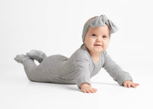 Load image into Gallery viewer, 🇨🇦 Front Opening Ready Set Romper® in Ribbed Heathered Grey