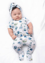 Load image into Gallery viewer, 🇨🇦 Front Opening Ready Set Romper® in Ribbed Eucalyptus Leaves