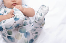 Load image into Gallery viewer, 🇨🇦 Front Opening Ready Set Romper® in Ribbed Eucalyptus Leaves