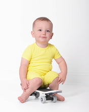 Load image into Gallery viewer, 🇨🇦 Front Opening Ready Set Romper® Shortie in Ribbed Sunshine