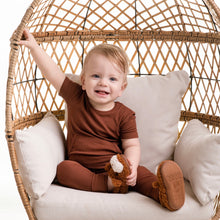 Load image into Gallery viewer, 🇨🇦 Front Opening Ready Set Romper® in Ribbed Milk Chocolate