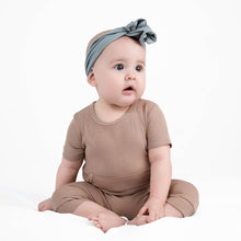Load image into Gallery viewer, 🇨🇦 Front Opening Shortie Ready Set Romper® in Ribbed Sandstone