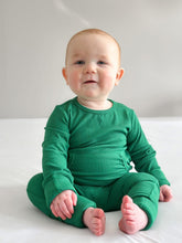 Load image into Gallery viewer, 🇨🇦 Front Opening Ready Set Romper® in Ribbed Emerald