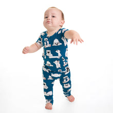 Load image into Gallery viewer, 🇨🇦 Front Opening Ready Set Romper® in Minted O.G Polar Pals