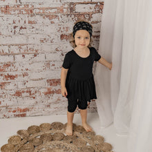 Load image into Gallery viewer, 🇨🇦 Reversible Opening Ready Set Romper® Twirl in Jet Black