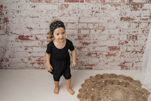 Load image into Gallery viewer, 🇨🇦 Reversible Opening Ready Set Romper® Twirl in Jet Black