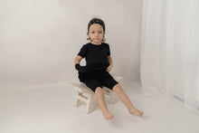 Load image into Gallery viewer, 🇨🇦 Reversible Opening Ready Set Romper® Twirl in Jet Black