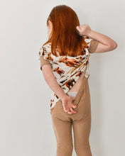 Load image into Gallery viewer, 🇨🇦 Reversible Opening Ready Set Romper® Twirl in Highland Dreams + Ribbed Caramel