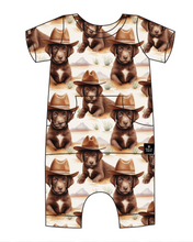 Load image into Gallery viewer, 🇨🇦  Front Opening Ready Set Romper® Shortie in Old Yellerstone
