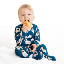 Load image into Gallery viewer, 🇨🇦  Front Opening Ready Set Romper® in Minted O.G Polar Pals
