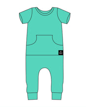 Load image into Gallery viewer, 🇨🇦  Front Opening Ready Set Romper® in Ribbed Seafoam
