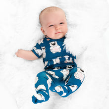 Load image into Gallery viewer, 🇨🇦  Front Opening Ready Set Romper® in Minted O.G Polar Pals
