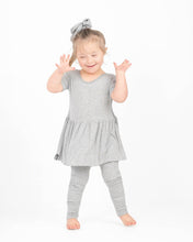 Load image into Gallery viewer, 🇨🇦  Reversible Opening Ready Set Romper® Twirl in Ribbed Heathered Grey
