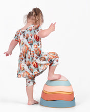 Load image into Gallery viewer, 🇨🇦 Reversible Opening Ready Set Romper® Shortie Twirl in Catch Me in the Clouds
