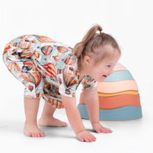 Load image into Gallery viewer, 🇨🇦 Reversible Opening Ready Set Romper® Shortie Twirl in Catch Me in the Clouds
