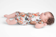 Load image into Gallery viewer, 🇨🇦 Front Opening Ready Set Romper® Shortie in Catch Me in the Clouds
