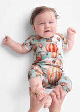 Load image into Gallery viewer, 🇨🇦 Front Opening Ready Set Romper® Shortie in Catch Me in the Clouds
