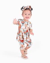Load image into Gallery viewer, 🇨🇦 Reversible Opening Ready Set Romper® Shortie Twirl in Catch Me in the Clouds

