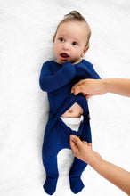 Load image into Gallery viewer, 🇨🇦  Front Opening Ready Set Romper® in Ribbed Into the Blue
