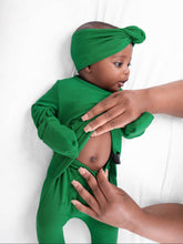 Load image into Gallery viewer, 🇨🇦  Front Opening Ready Set Romper® in Ribbed Emerald
