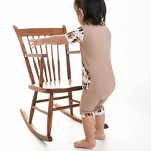 Load image into Gallery viewer, 🇨🇦 Front Opening Shortie Ready Set Romper® in Highland Dreams &amp; Ribbed Sandstone
