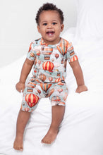 Load image into Gallery viewer, 🇨🇦 Front Opening Ready Set Romper® Shortie in Catch Me in the Clouds
