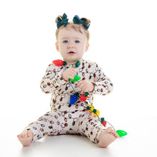 Load image into Gallery viewer, 🇨🇦  Front Opening Ready Set Romper® in Holiday Lights
