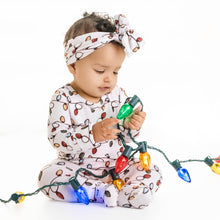 Load image into Gallery viewer, 🇨🇦  Front Opening Ready Set Romper® in Holiday Lights
