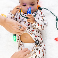 Load image into Gallery viewer, 🇨🇦  Front Opening Ready Set Romper® in Holiday Lights

