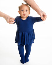 Load image into Gallery viewer, 🇨🇦  Reversible Opening Ready Set Romper® Twirl in Ribbed Into the Blue
