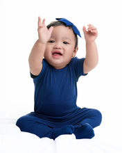 Load image into Gallery viewer, 🇨🇦 Front Opening Ready Set Romper® in Ribbed Into the Blue
