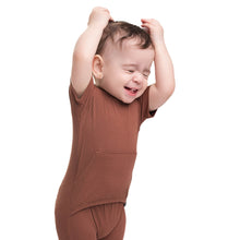 Load image into Gallery viewer, 🇨🇦  Front Opening Ready Set Romper® in Ribbed Milk Chocolate
