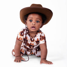 Load image into Gallery viewer, 🇨🇦  Front Opening Ready Set Romper® Shortie in Old Yellerstone
