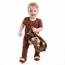 Load image into Gallery viewer, 🇨🇦  Front Opening Ready Set Romper® in Ribbed Milk Chocolate
