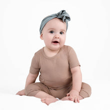 Load image into Gallery viewer, 🇨🇦  Front Opening Shortie Ready Set Romper® in Ribbed Sandstone

